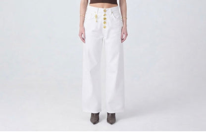Schiaparelli: The Crisp White Gold-Thread Denim Collection
