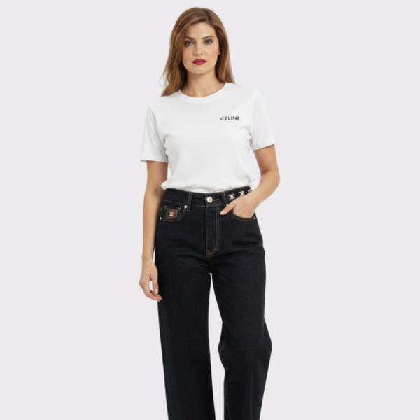 Celine Triomphe Wide-Leg Jeans