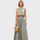 High-Waist Skirt Set with Metallic Foil Art