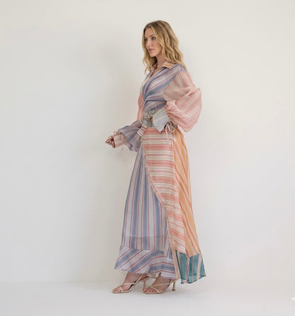 ZIMMERMANN SILK-LINEN STRIPED SET