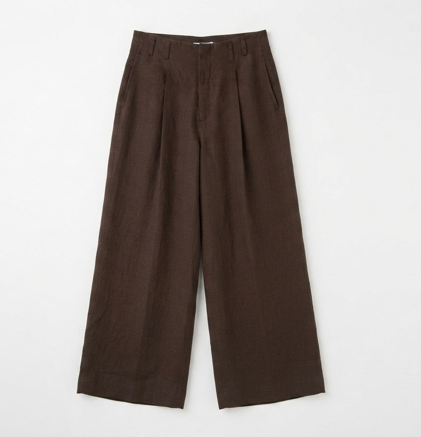 YSL Linen Tailored Vest & Wide-Leg Trousers Set | Luxury Two-Piece Outfit