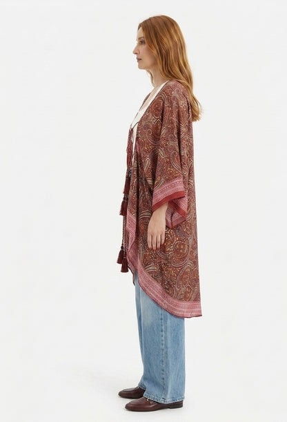 Italian Silk Oversized Maxi Cardigan
