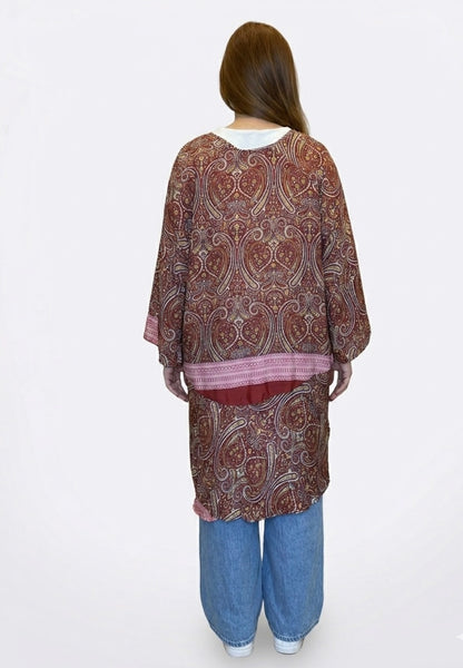 Italian Silk Oversized Maxi Cardigan