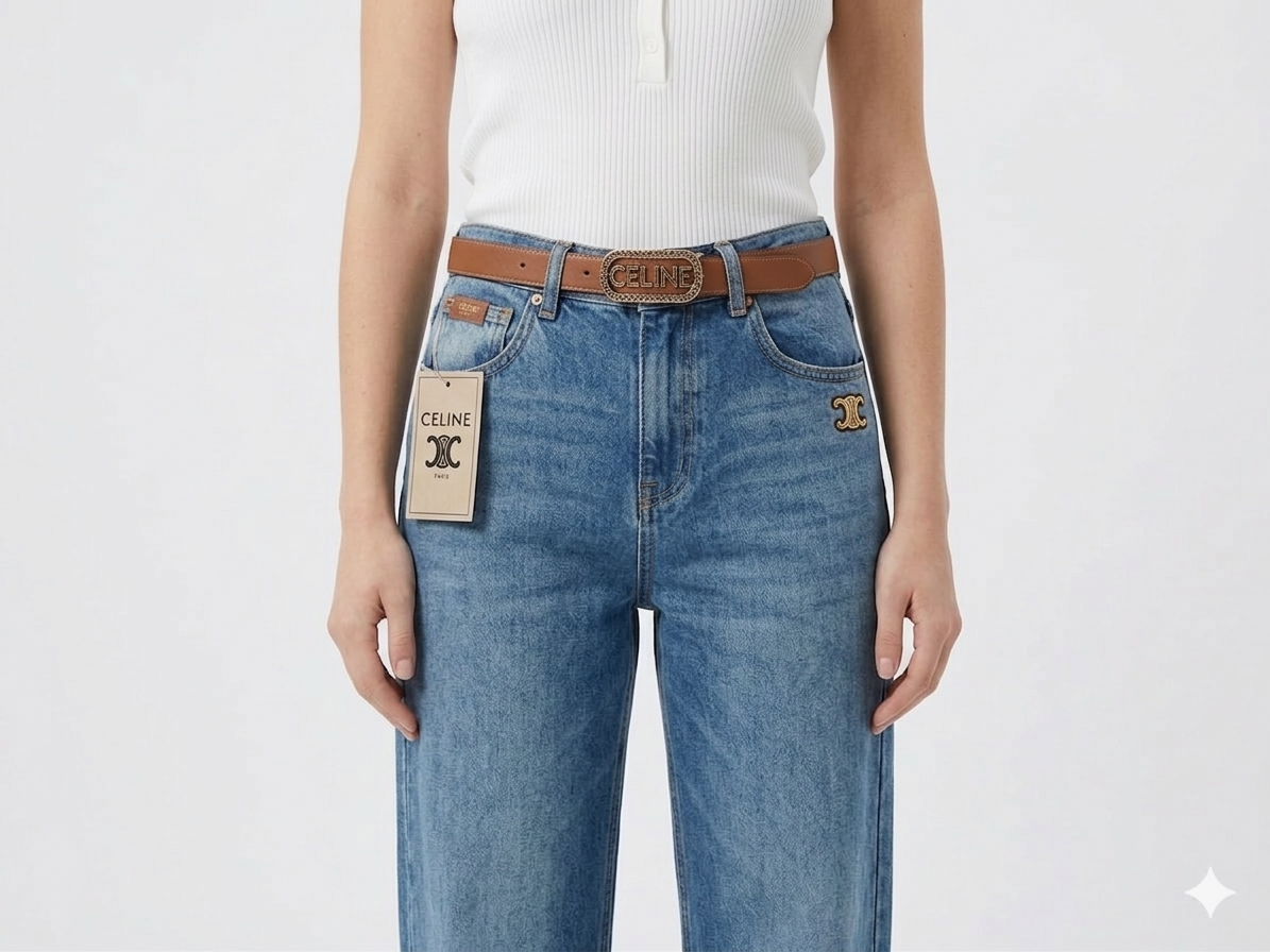 Celine Triomphe Wide-Leg Jeans
