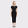 Celine Gold-Accented Ribbed Midi Dress