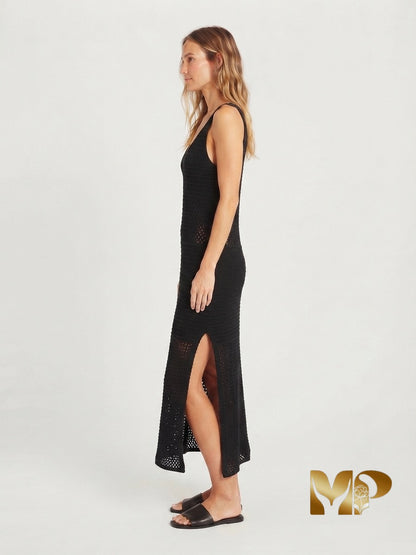 Cotton Knit Beach Maxi Dress