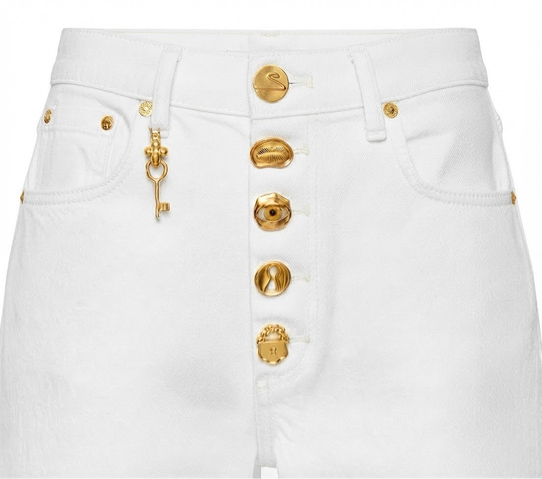 Schiaparelli: The Crisp White Gold-Thread Denim Collection
