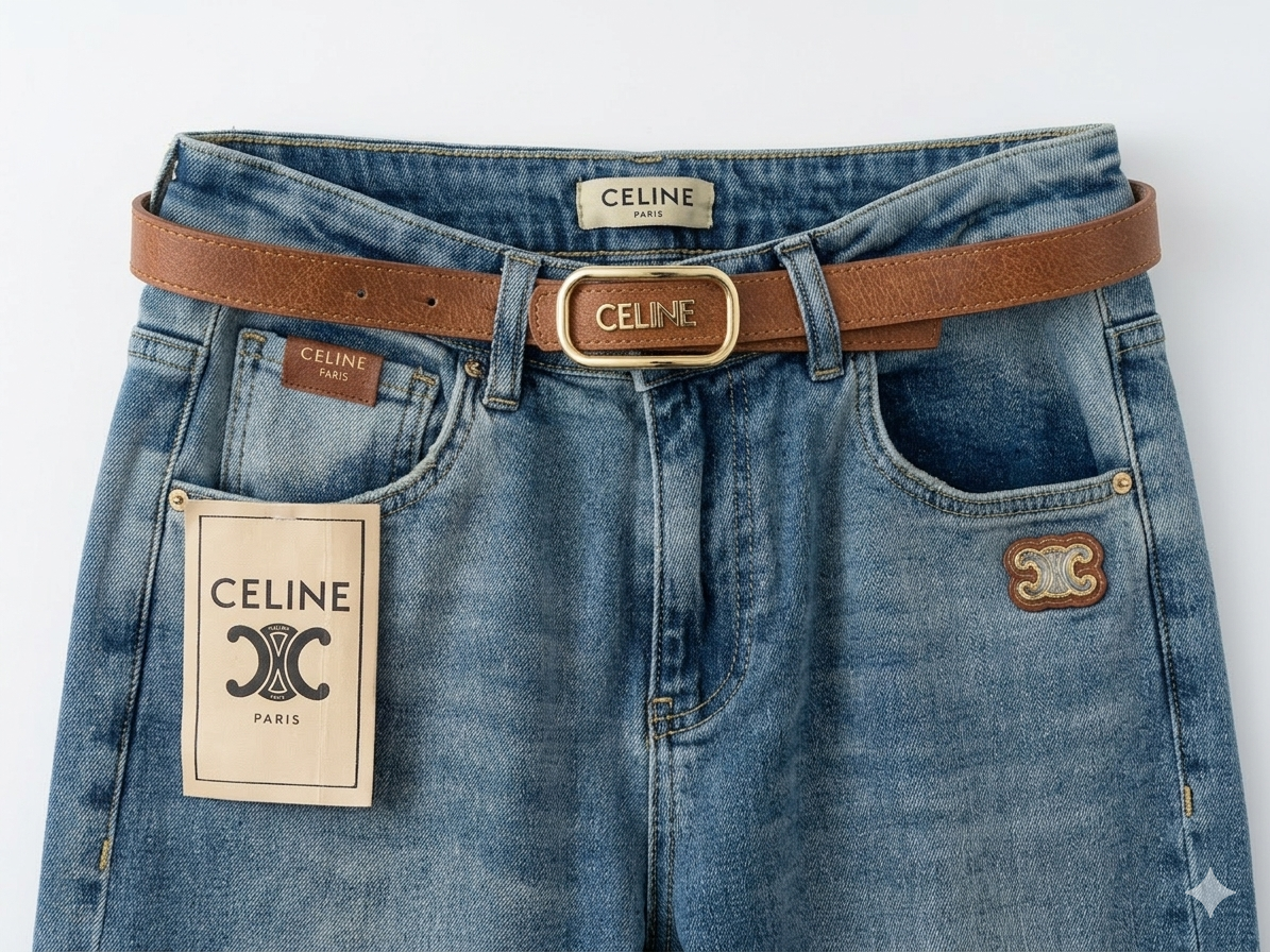 Celine Triomphe Wide-Leg Jeans