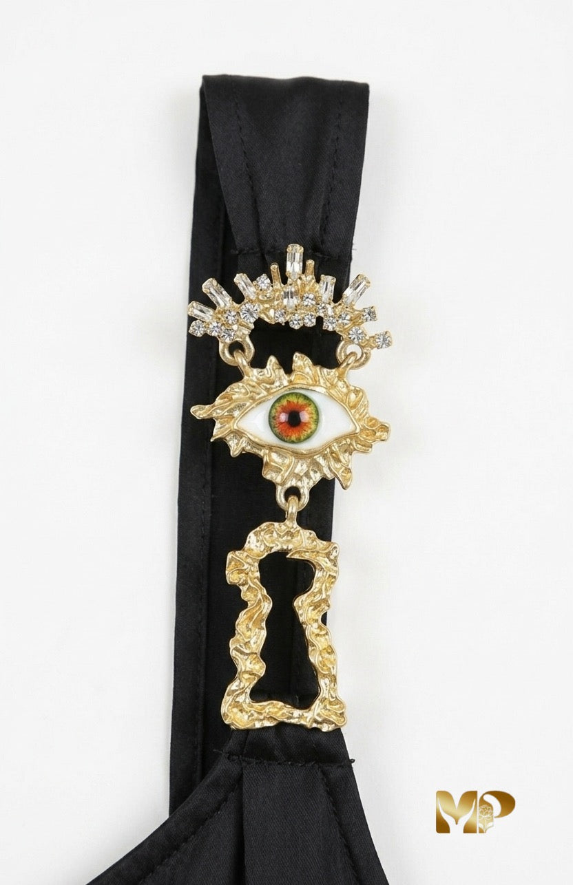 Schiaparelli Inspired Black Maxi Dress