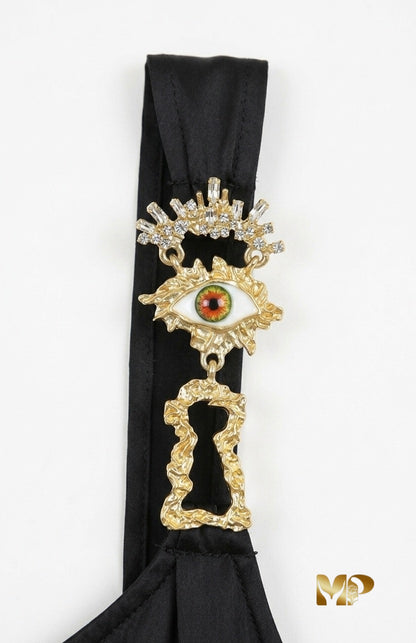 Schiaparelli Inspired Black Maxi Dress