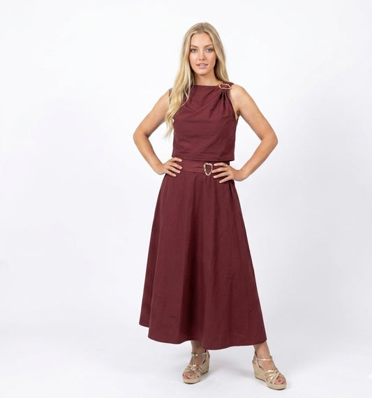 Maroon Two-Piece Set