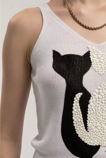 Double Cat | Premium Turkish Soft-Knit Cami Top