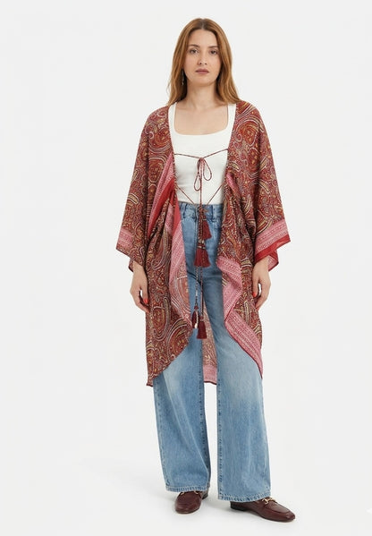 Italian Silk Oversized Maxi Cardigan