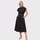 Saint Laurent Paris: Elegant Black Safari Midi Dress with YSL Gold-Tone Hardware