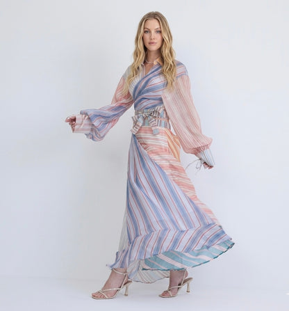 ZIMMERMANN SILK-LINEN STRIPED SET