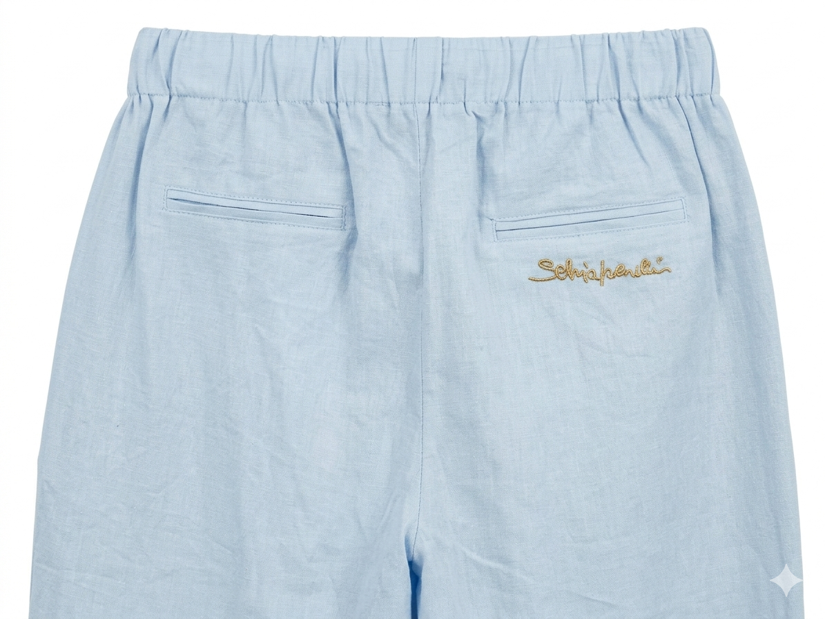 Schiaparelli Linen-Cotton Blend Set – Light Blue