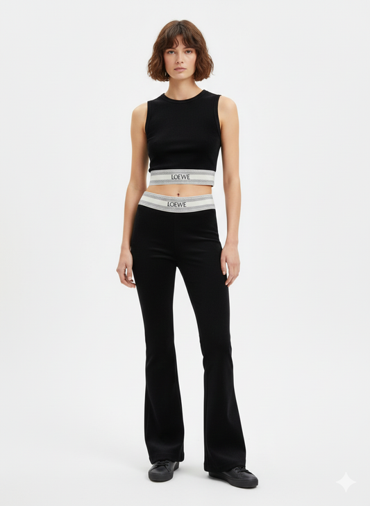 Loewe Ribbed Velvet Flared Pants