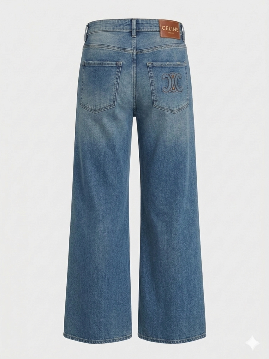 Celine Triomphe Wide-Leg Jeans