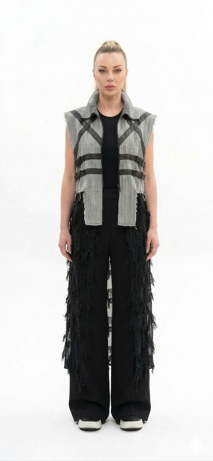 Chic Turkish Utility Vest-Cardigan