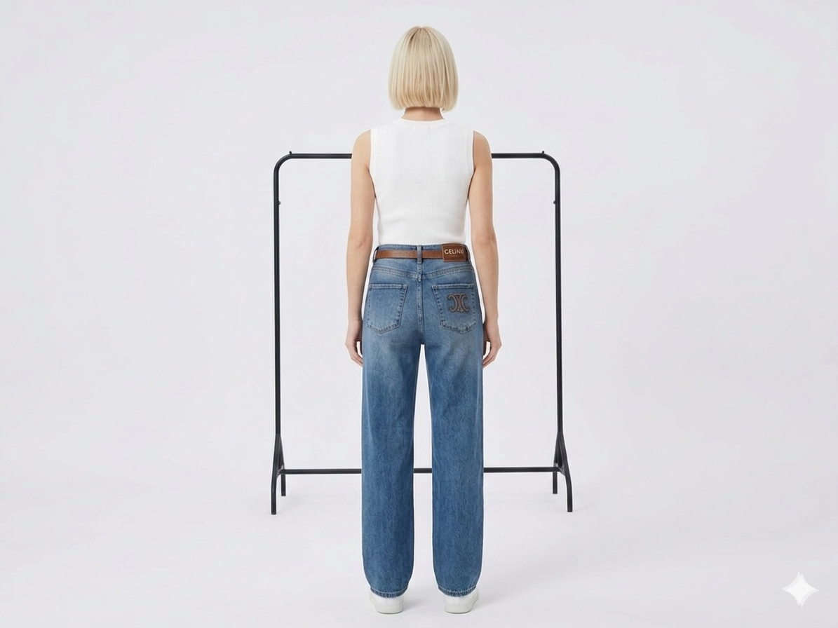 Celine Triomphe Wide-Leg Jeans