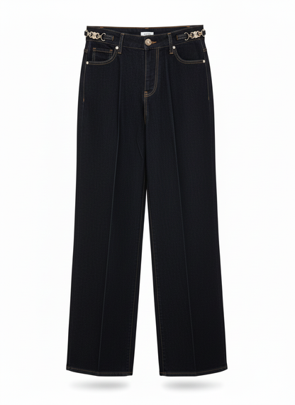 Celine dark indigo wide-leg jeans