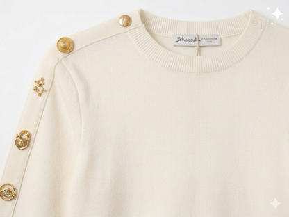 Schiaparelli Iconic Button Embellished Knit Top