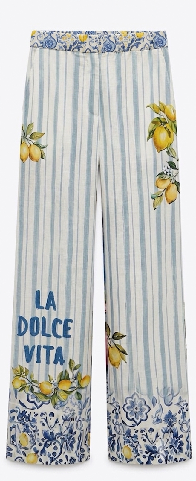 Reversible Italian Two-Piece Set: "La Dolce Vita" Print & Stripes