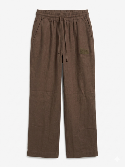 Max Mara Luxury Linen-Cotton Blend Suit with Logo Detailing