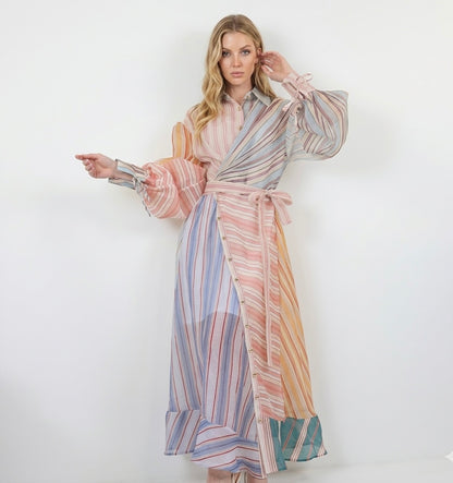 Luminous Silk-Linen Cascade Dress by Zimmermann