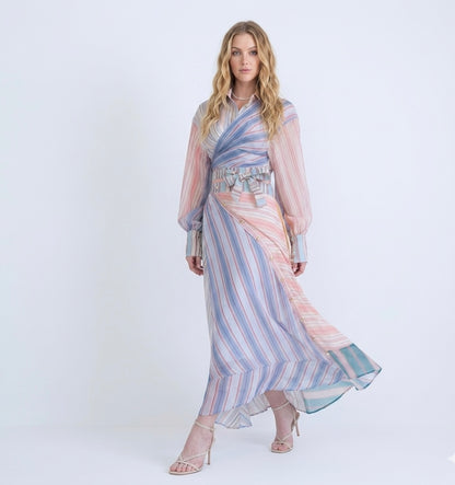 ZIMMERMANN SILK-LINEN STRIPED SET