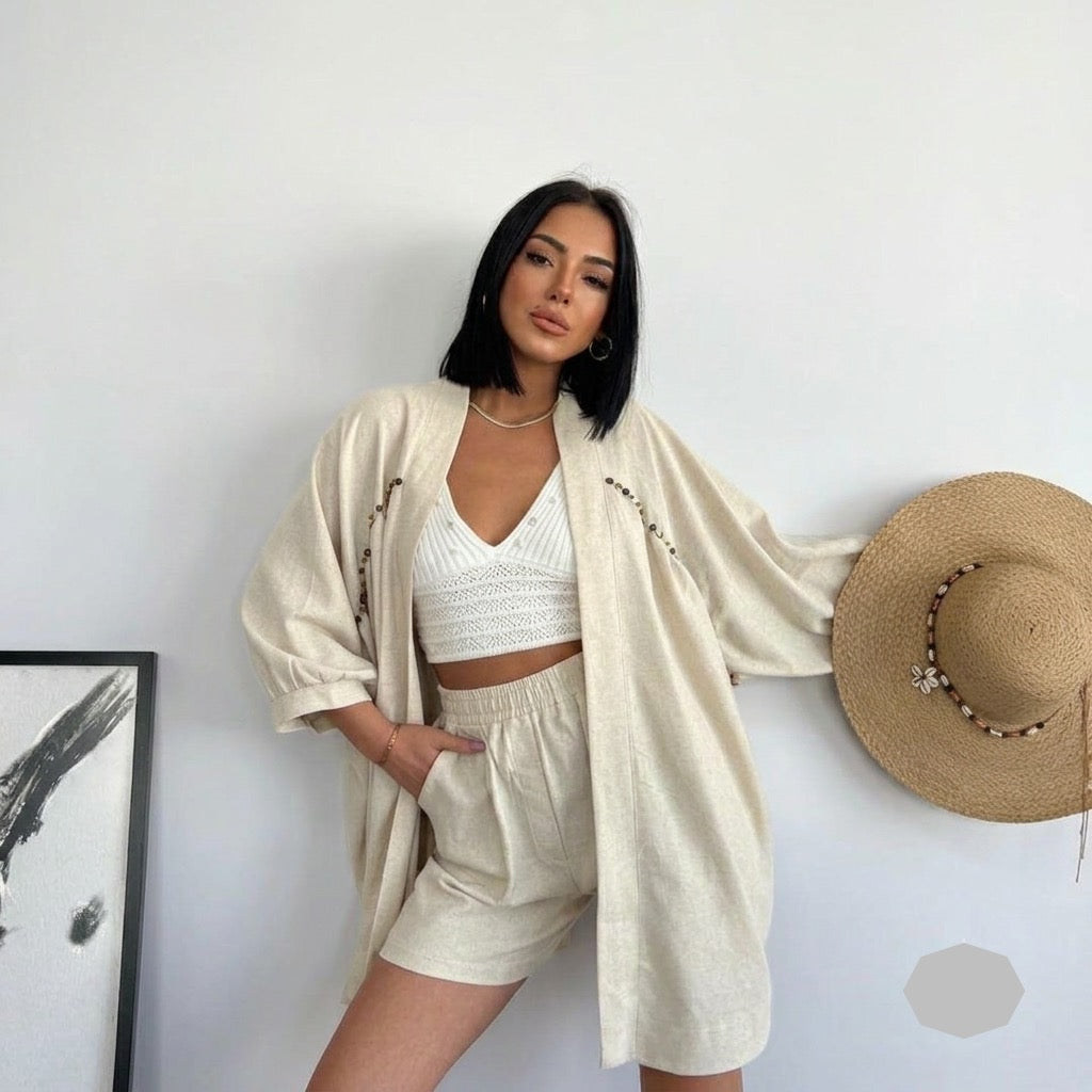 Turkish Cotton-Linen Beach Set