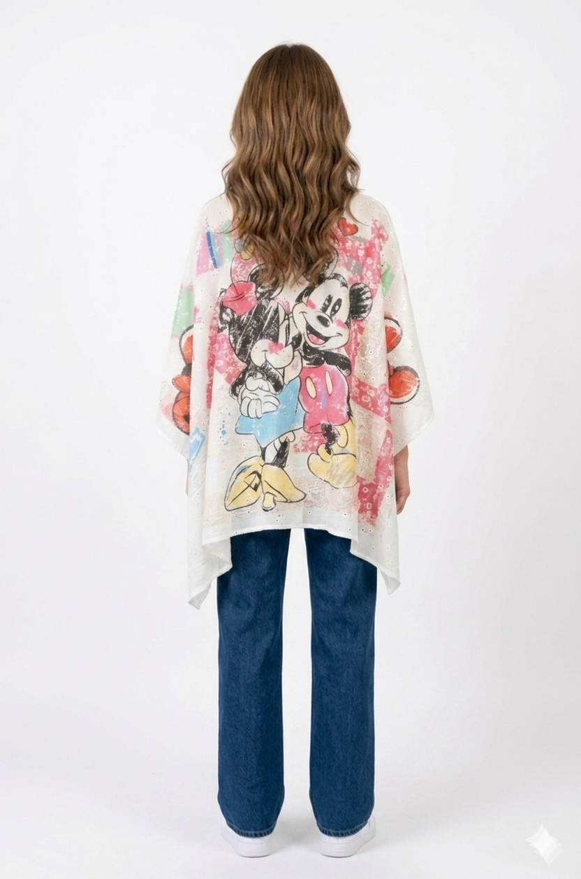 Italian Oversized Disney Shirt – Sparkling Cotton Poplin – One Size