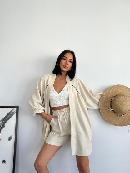 Turkish Cotton-Linen Beach Set
