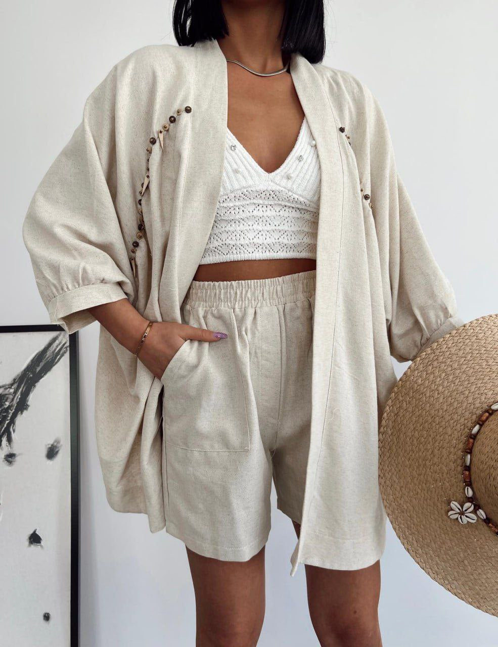 Turkish Cotton-Linen Beach Set