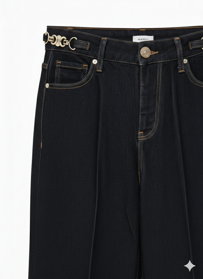 Celine dark indigo wide-leg jeans