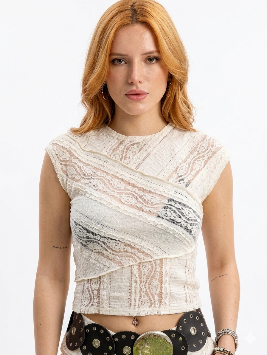 Ethereal Lace Two-Piece Set | Premium Handcrafted Elegance