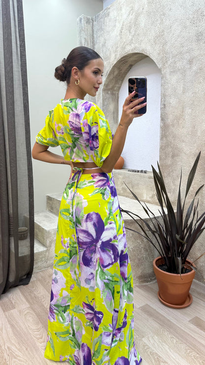 Vibrant Viola Cut-Out Maxi Dress