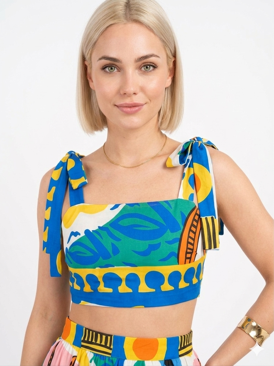 Vibrant Turkish 2-Piece Summer Set