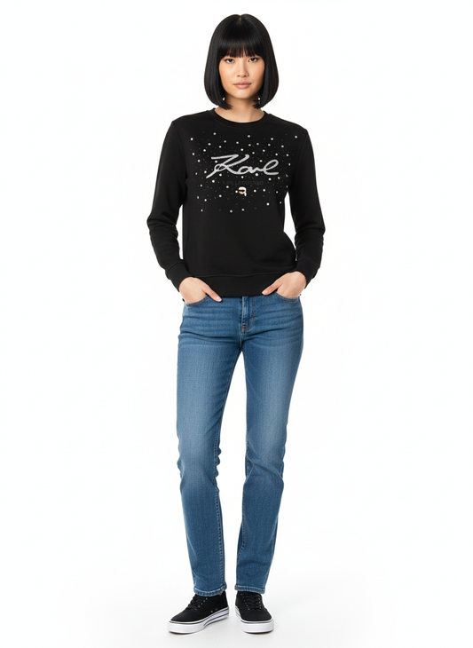 Karl Glitter Logo T-Shirt