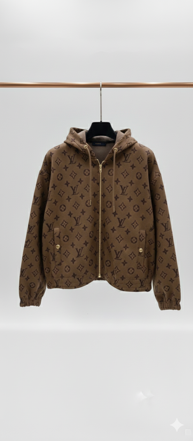 Premium LV Monogram Wool Tracksuit