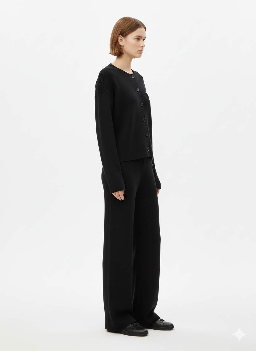 Luxury Ribbed Knit Prada Set