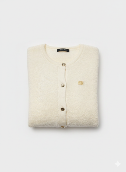 Miu Miu Cropped Wool Cardigan