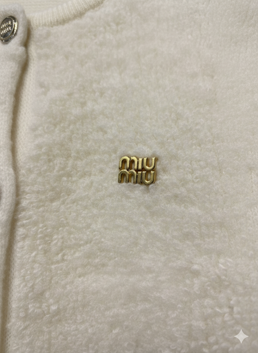 Miu Miu Cropped Wool Cardigan