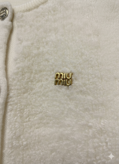 Miu Miu Cropped Wool Cardigan