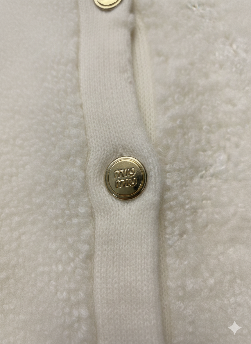 Miu Miu Cropped Wool Cardigan